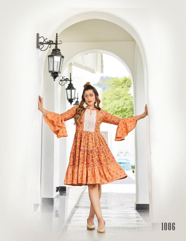 Flair Talk 1 Designer Wear Tunic Short Kurti Collection